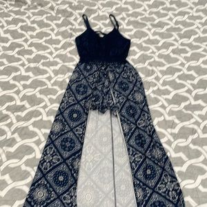 Blue HighLow Maxi with Shorts Size L - Only Worn Once